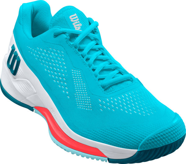 WILSON Damen Tennisoutdoorschuhe RUSH PRO 4.0 W SCUBA BLUE/Wh/Fiery Cor